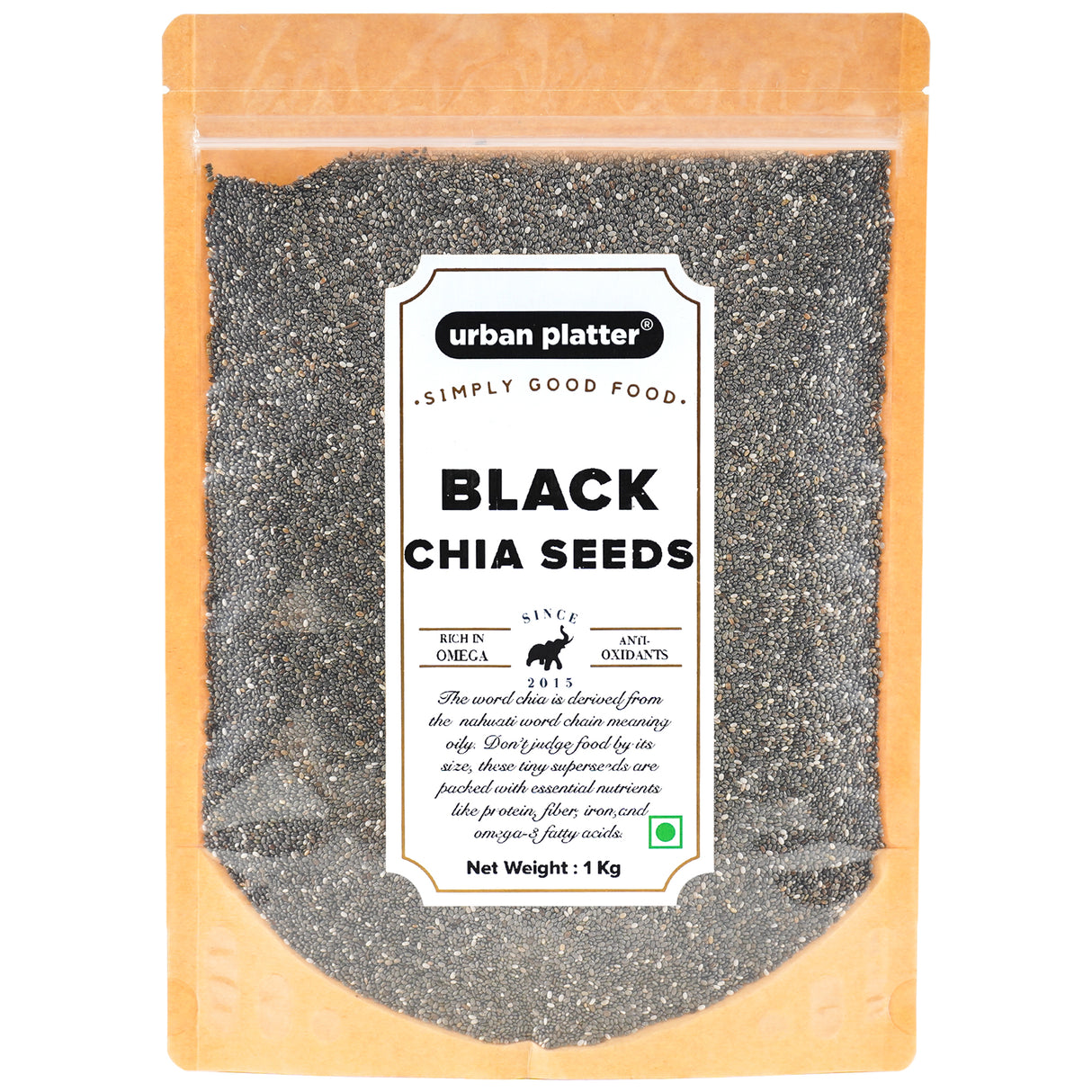 Urban Platter Black Chia Seeds, 1Kg