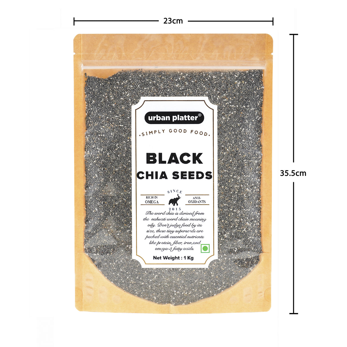 Urban Platter Black Chia Seeds, 1Kg