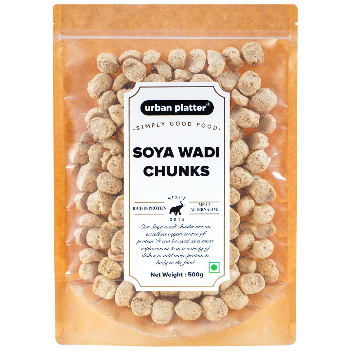 Urban Platter Soya Chunks (Soya Wadi), 500g