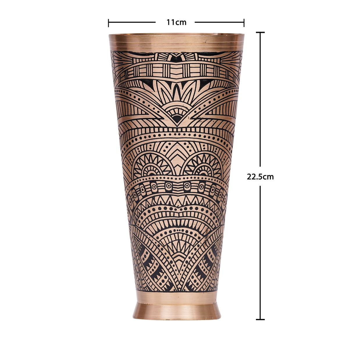Urban Platter Pure Brass Designer Jumbo Tumbler, 1250 ml