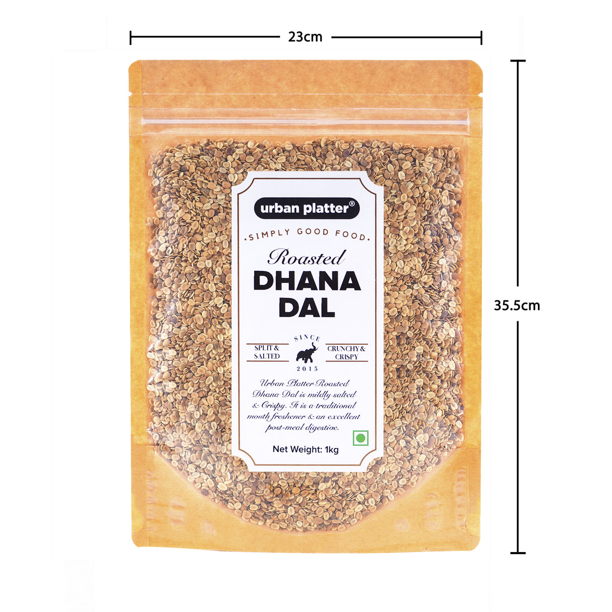 Urban Platter Roasted Salted Dhana Dal, 1kg [Split Coriander Seeds | Mouth Freshener | After Meal Digestive]