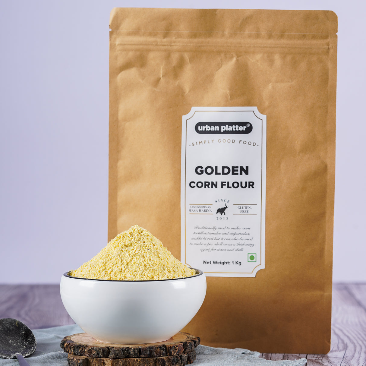 Urban Platter Golden Corn Flour (Makka Atta), 1kg