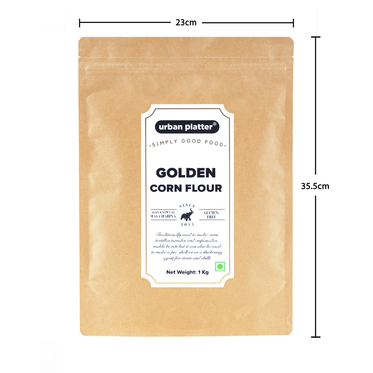 Urban Platter Golden Corn Flour (Makka Atta), 1kg