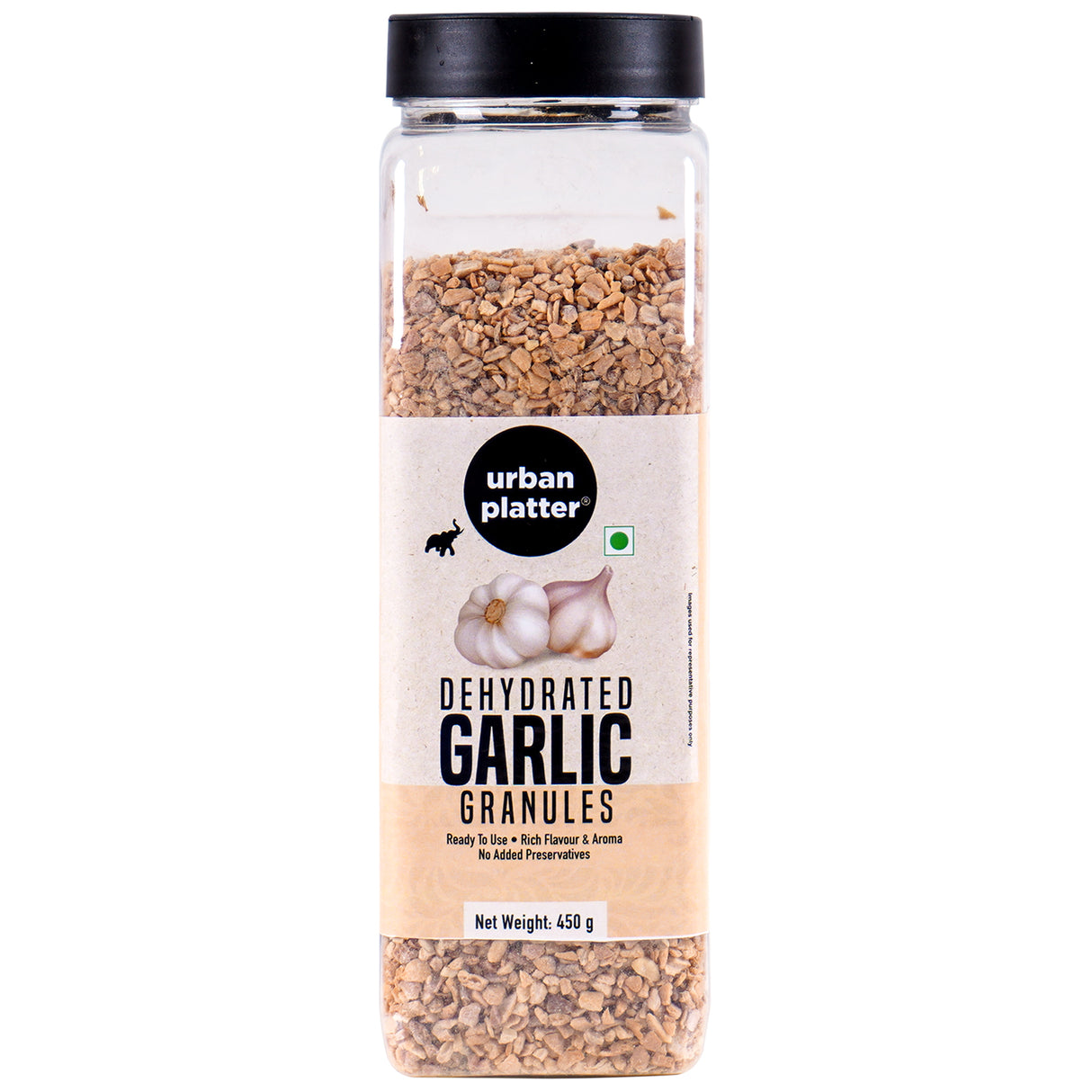 Urban Platter Garlic Granules Shaker Jar, 450g / 15.8oz