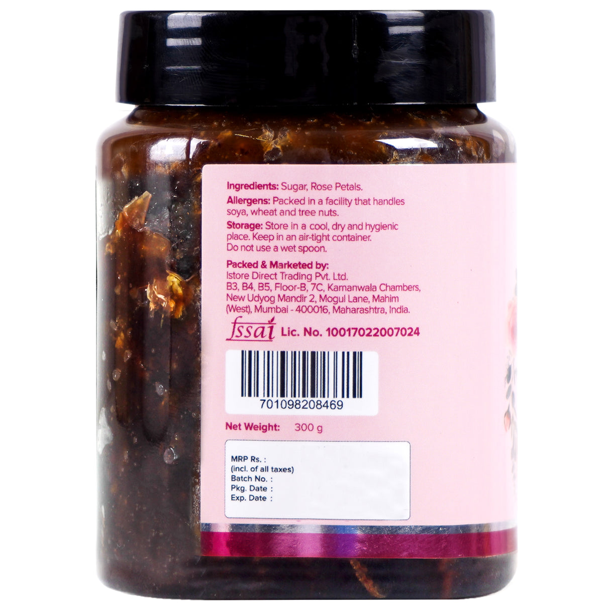 Natural Gulkand (Rose Petal Jam) [100% Natural | Sun Dried | Natures Coolant | Made from Chaitri Roses]