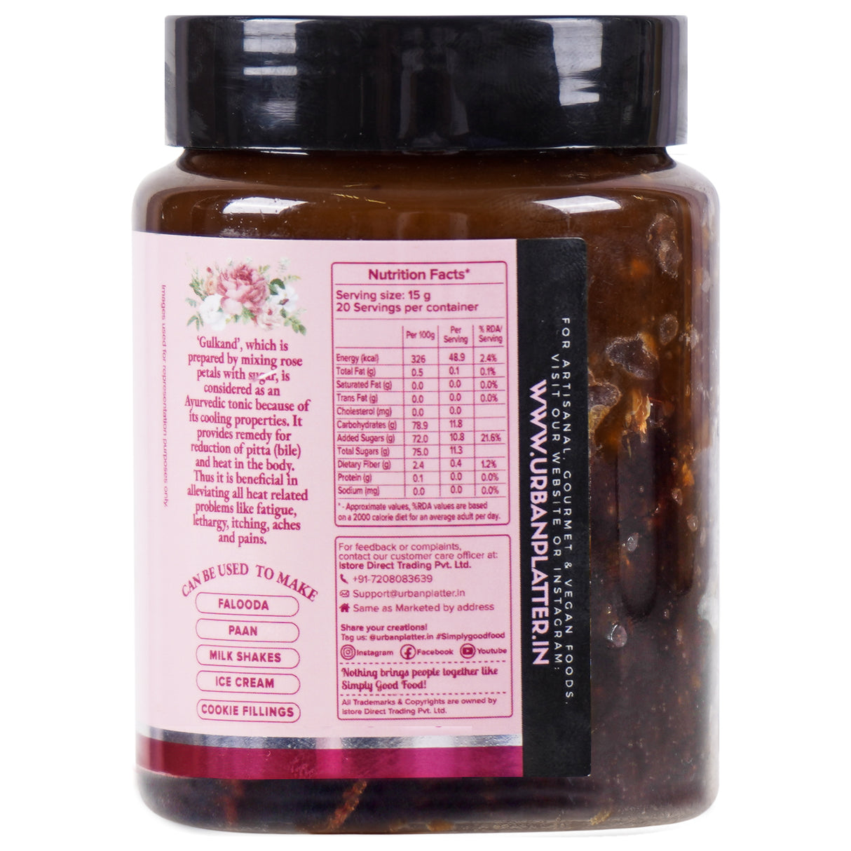 Natural Gulkand (Rose Petal Jam) [100% Natural | Sun Dried | Natures Coolant | Made from Chaitri Roses]