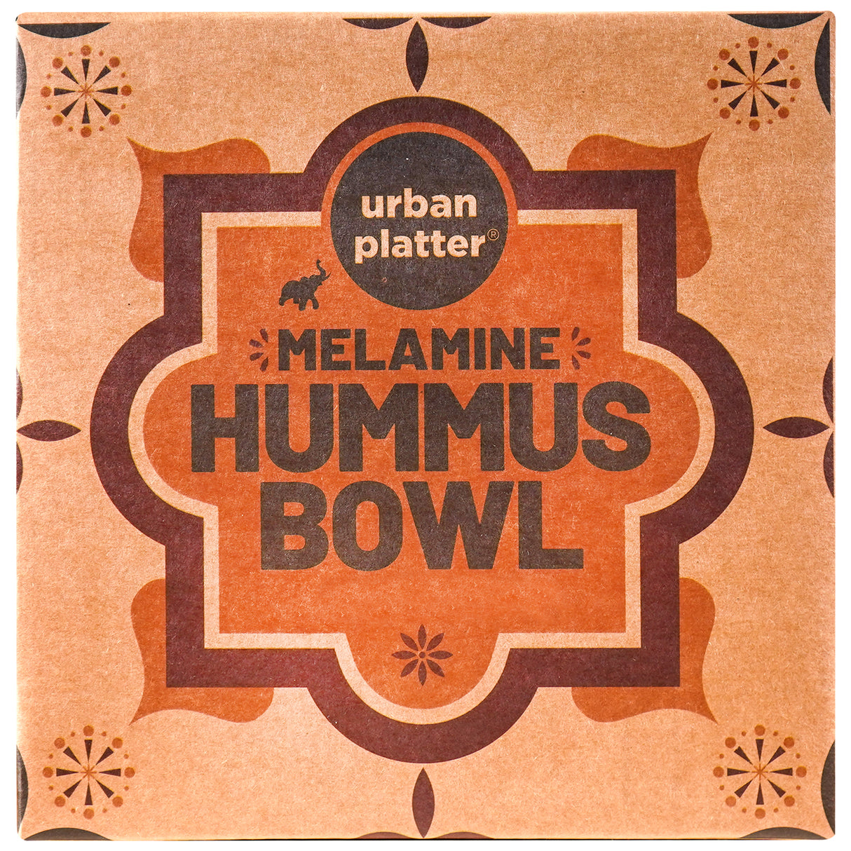 Urban Platter Mediterranean Hummus Plate, (Pack of 1) (Traditional Serving Bowl for Hummus, Baba Ganoush, Fava beans, Foul Medames, Tabouleh, Falafel, A staple for Middle Eastern Pantry)