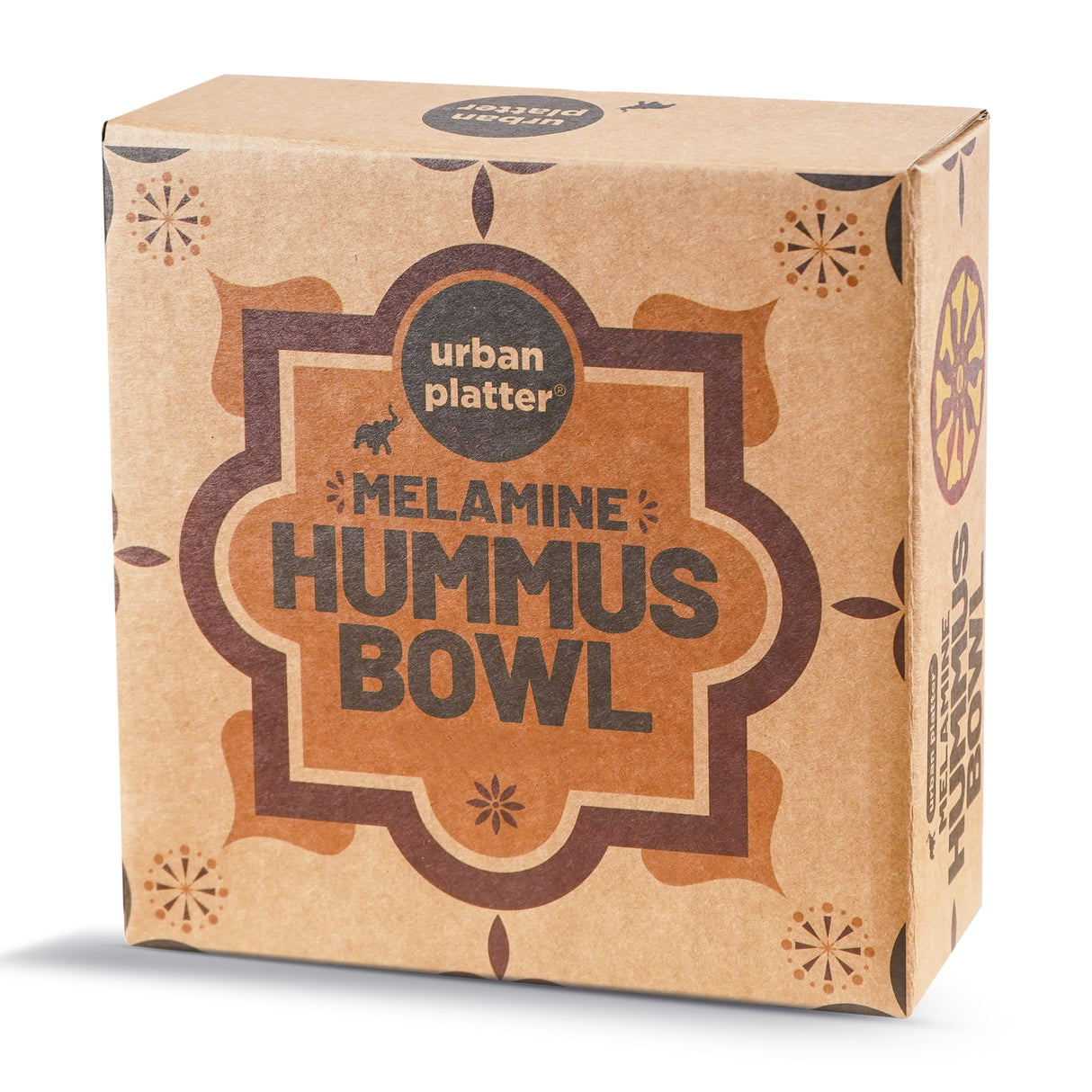 Urban Platter Mediterranean Hummus Plate, (Pack of 1) (Traditional Serving Bowl for Hummus, Baba Ganoush, Fava beans, Foul Medames, Tabouleh, Falafel, A staple for Middle Eastern Pantry)