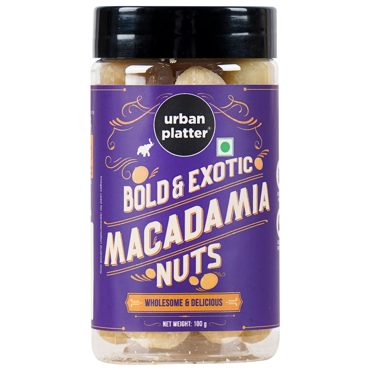 Urban Platter Bold and Exotic Macadamia Nuts, 100g (Grade A, Premium Quality, Crunchy, perfect for guilt-free snacking)