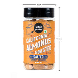 Urban Platter Roasted Salted California Almonds, 100g (Premium California Almonds seasoned with Pink salt, Rich in Fiber & Protein, Add to Fruit Salads, Oatmeal, Trail Mixes, Desserts, Ice creams, Baked Goods)