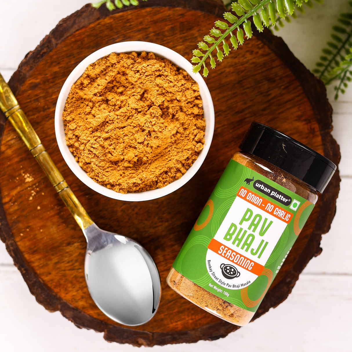 Urban Platter Jain Pav Bhaji Seasoning, 100g (Street Style Pav Bhaji Masala, Masala Pav and Tawa Pulav)