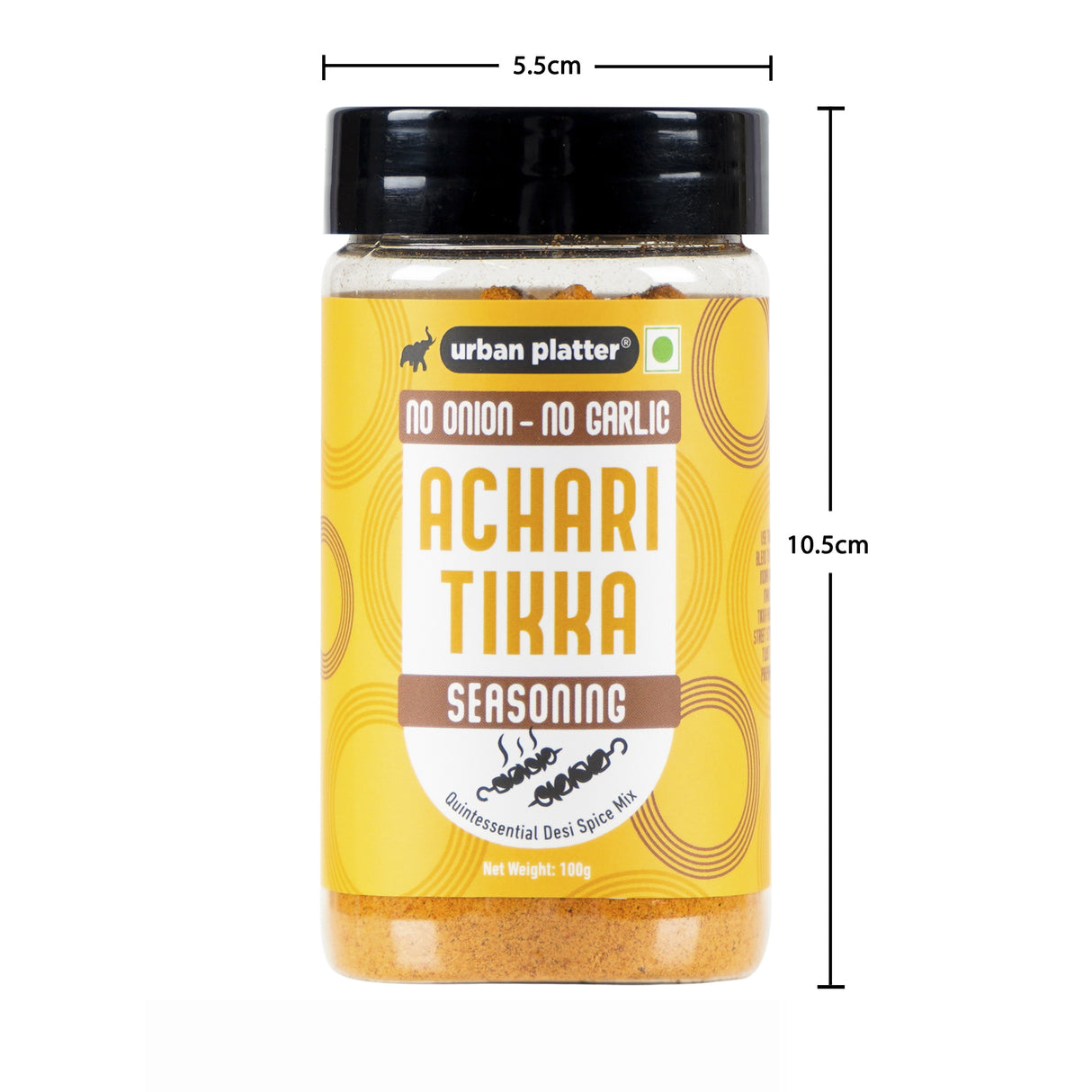 Urban Platter Jain Achari Tikka Seasoning, 100g (Sprinkle on Makhana & Chips, Traditional Spice Blend)