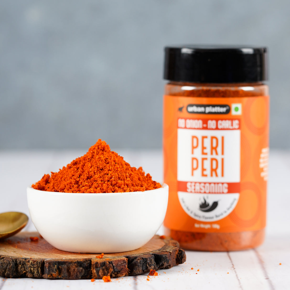 Urban Platter Jain Peri Peri Seasoning, 100g (Sprinkle on fries/chips/popcorn, No MSG, Good for Pastas & Pizzas)