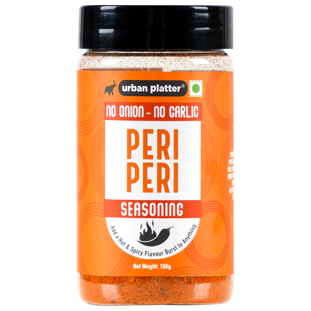 Urban Platter Jain Peri Peri Seasoning, 100g (Signature African-Style Spice Blend | Onion & Garlic- free | Great For Fries, Popcorn, Makhanas & Marinades)