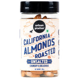 Urban Platter Roasted Unsalted California Almonds, 100g (Premium California Almonds , Rich in Fiber & Protein , Add to Fruit Salads , Oatmeal , Mueslis , Trail Mixes , Desserts , Ice creams, Baked Goods, Travel-friendly pack)