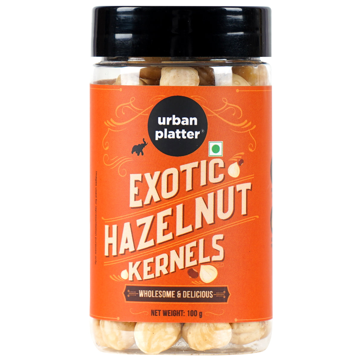 Urban Platter Exotic Hazelnut Kernels, 100g (Rich in Protein & Fiber, Crunchy & Delicious, Add to Fruit Salads, Chocolates, Pralines , Trail Mixes, Ice creams, Baked Goods, Travel-friendly pack)