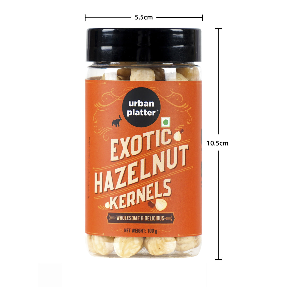 Urban Platter Exotic Hazelnut Kernels, 100g (Rich in Protein & Fiber, Crunchy & Delicious, Add to Fruit Salads, Chocolates, Pralines , Trail Mixes, Ice creams, Baked Goods, Travel-friendly pack)