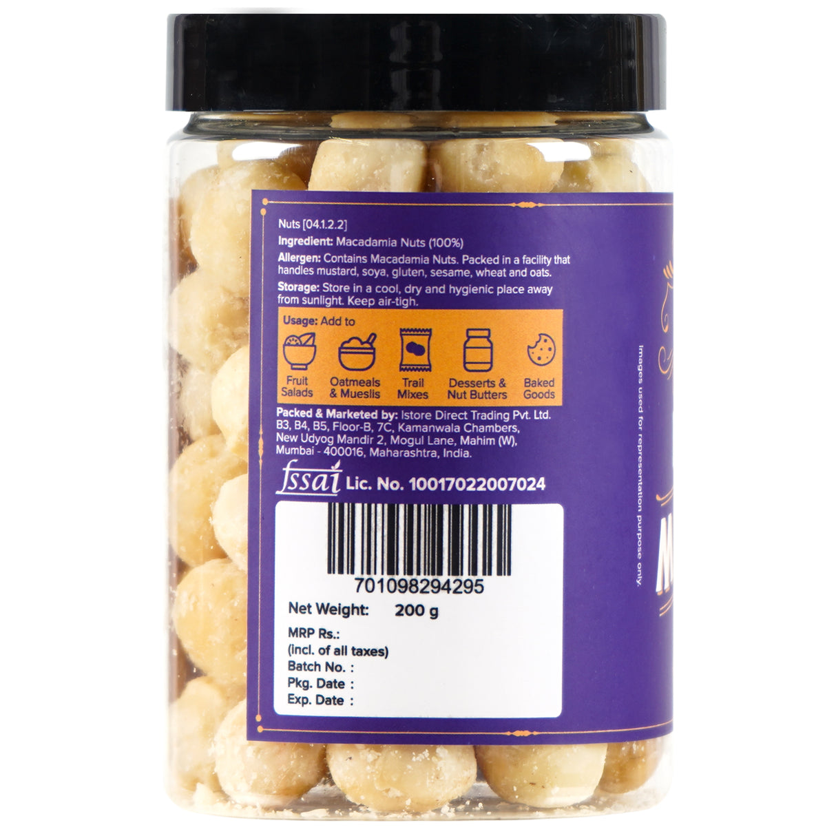 Urban Platter Bold and Exotic Macadamia Nuts, 200g (Grade A, Premium Quality, Crunchy, perfect for guilt-free snacking)