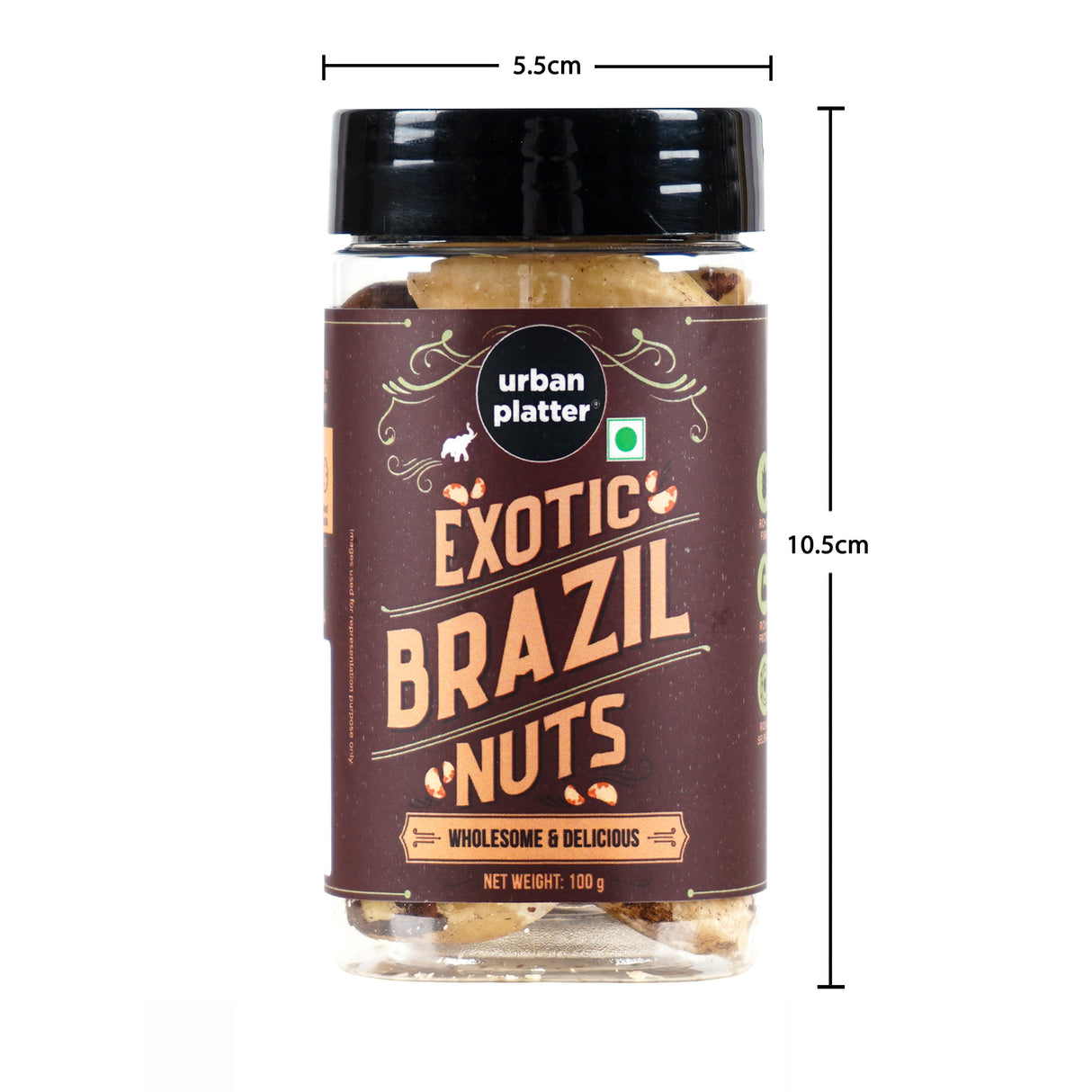 Urban Platter Brazil Nuts, (Rich in Selenium | Superfood | Have 1 Daily | Product of Peru)