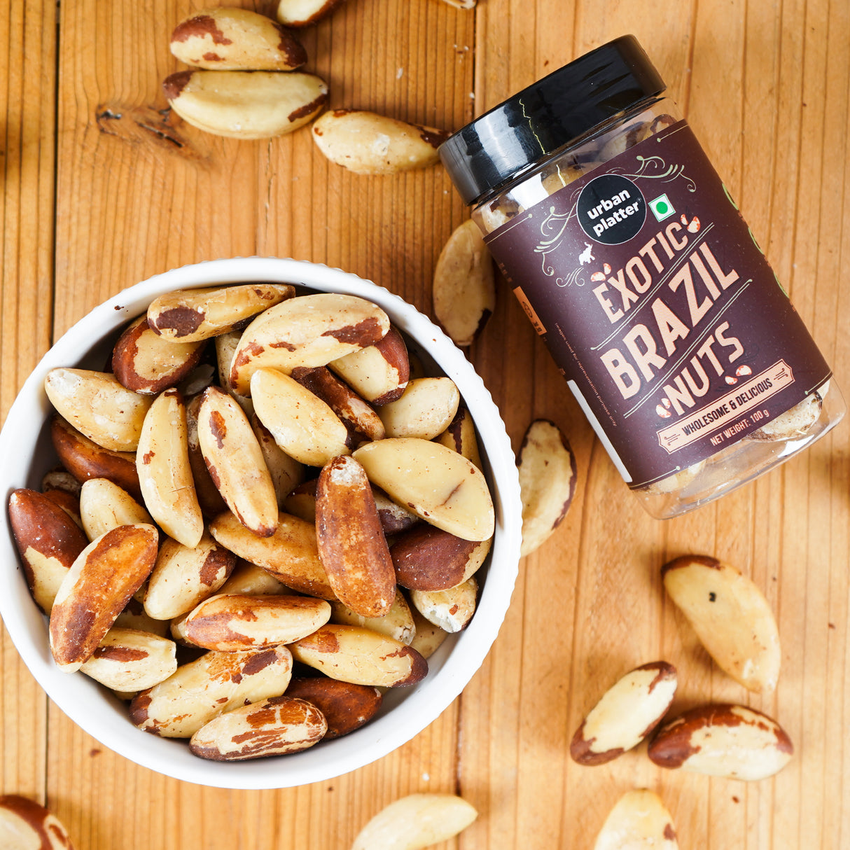 Urban Platter Brazil Nuts, (Rich in Selenium | Superfood | Have 1 Daily | Product of Peru)