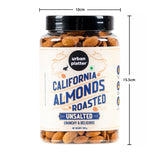 Urban Platter Roasted Unsalted California Almonds, 500g (Healthy Snack, Perfectly Roasted Almonds, Grade A, Badam)