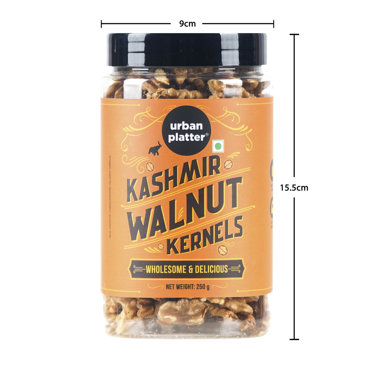 Urban Platter Kashmir Walnut Kernels, 250g (Product of Kashmir, Rich in Fiber & Protein , Add to Fruit Salads, Oatmeal, Trail Mixes, Desserts, Baked Goods)