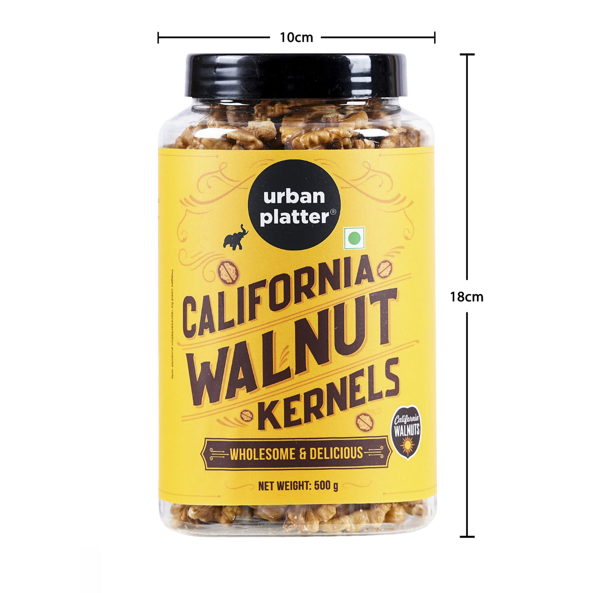 Urban Platter California Walnut Kernels, 500g (Premium California Walnuts, Rich in Fiber & Protein, Stored in Refrigeration for Long Lasting Freshness)