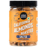 Urban Platter Roasted Salted California Almonds, 200g (Premium California Almonds seasoned with Pink salt, Rich in Fiber & Protein,Trail Mixes, Desserts, Ice creams, Baked Goods)