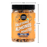 Urban Platter Roasted Salted California Almonds, 200g (Premium California Almonds seasoned with Pink salt, Rich in Fiber & Protein,Trail Mixes, Desserts, Ice creams, Baked Goods)