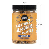 Urban Platter Roasted Salted California Almonds, 200g (Premium California Almonds seasoned with Pink salt, Rich in Fiber & Protein,Trail Mixes, Desserts, Ice creams, Baked Goods)