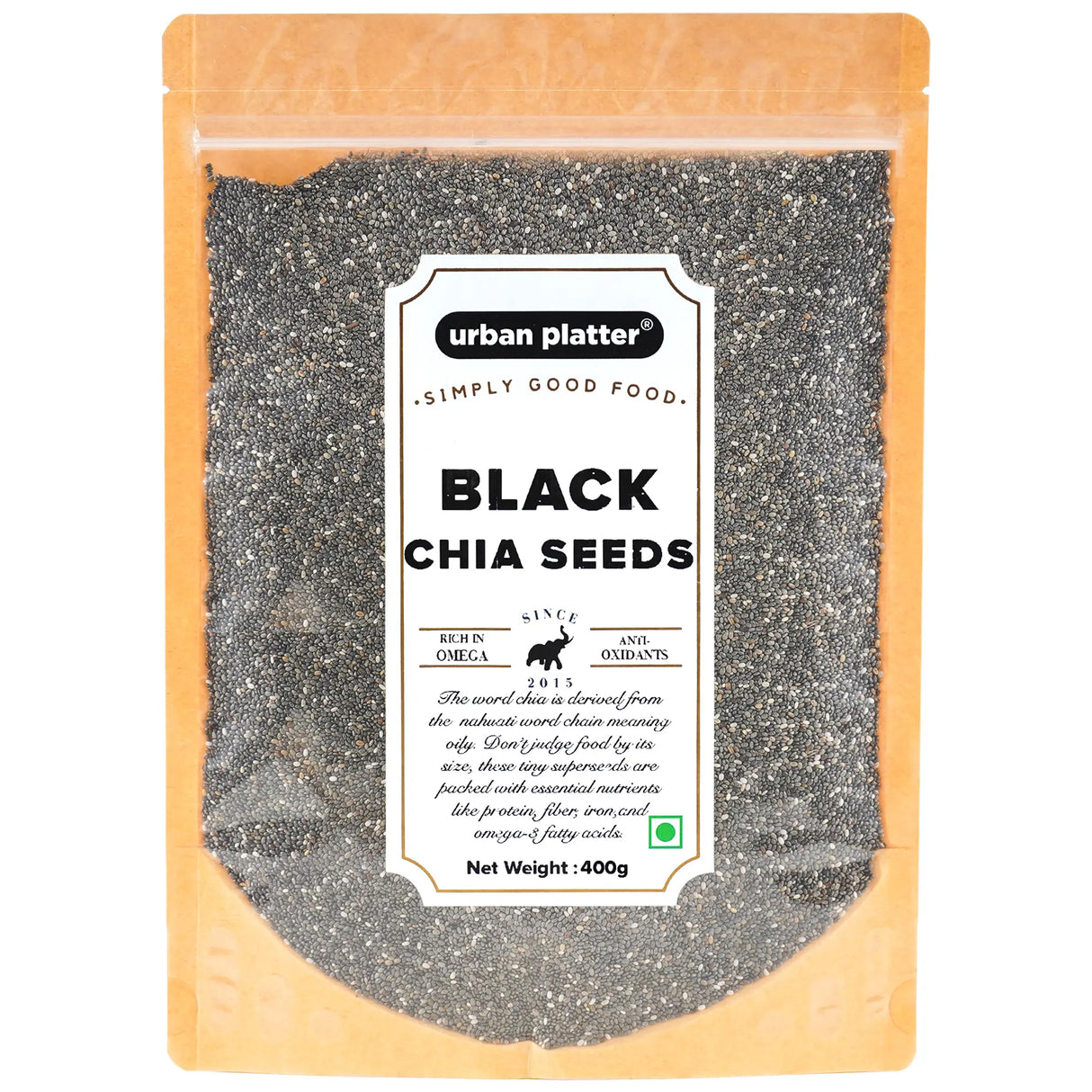 Urban Platter Black Chia Seeds, 400g