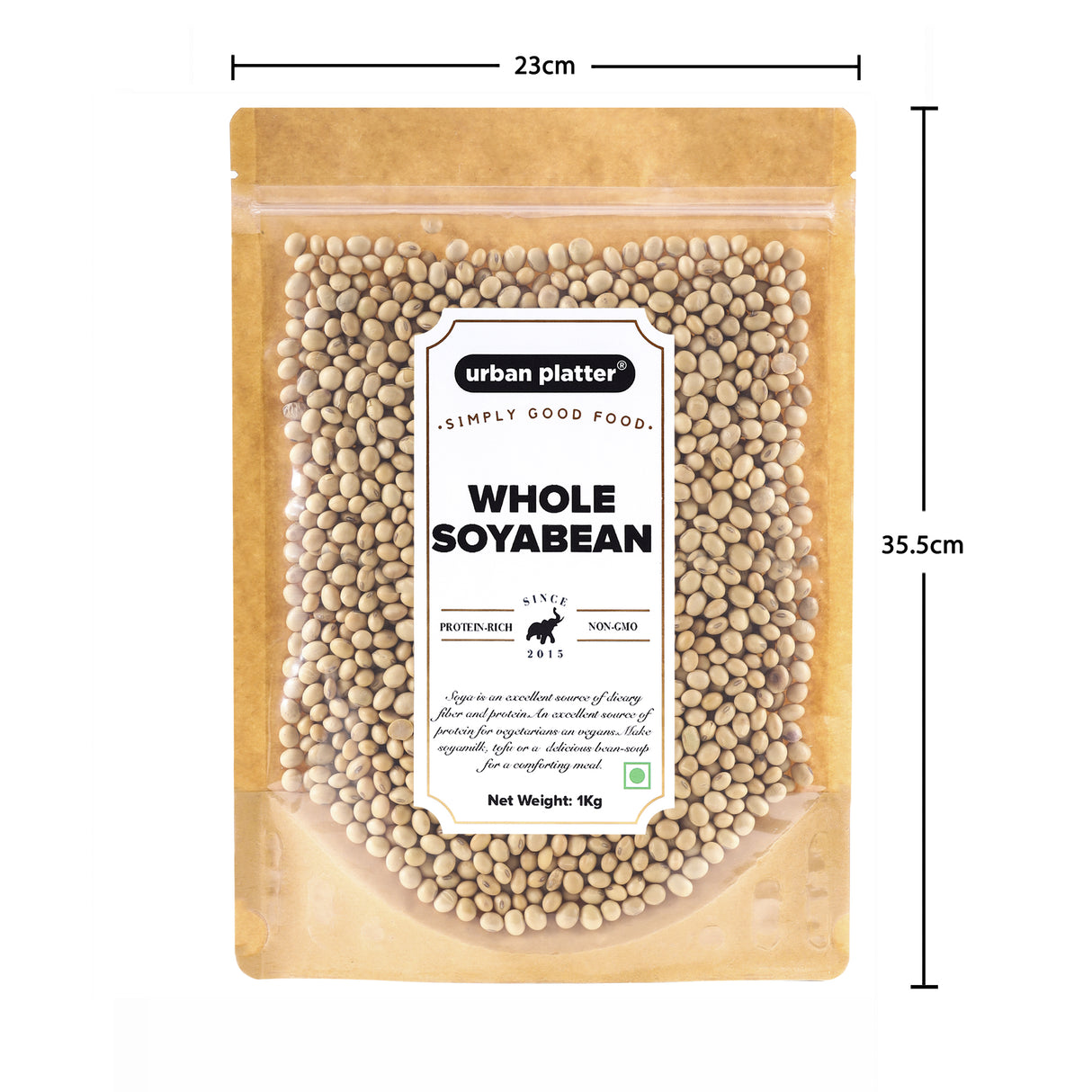 Urban Platter Soybeans (Soya Bean), 1Kg / 35.2oz [All Natural, Premium Quality, High Protein]