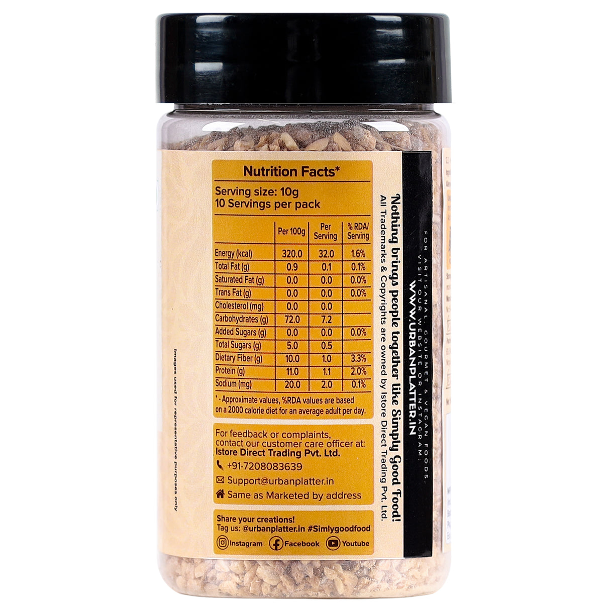 Urban Platter Dehydrated Garlic Granules Shaker Jar, [Versatile, Savoury, Great Flavour]