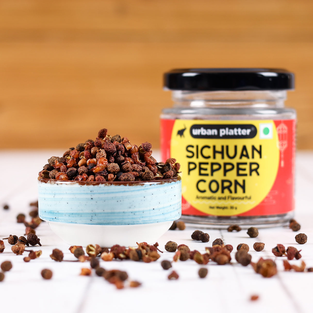 Urban Platter Sichuan Peppercorns, 30g (Sichuan | Schezwan | Pepper Corns | Mouth-numbing Spice | Red Sichuan Peppers | Imported)