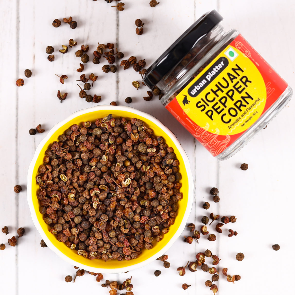 Urban Platter Sichuan Peppercorns, 30g (Sichuan | Schezwan | Pepper Corns | Mouth-numbing Spice | Red Sichuan Peppers | Imported)