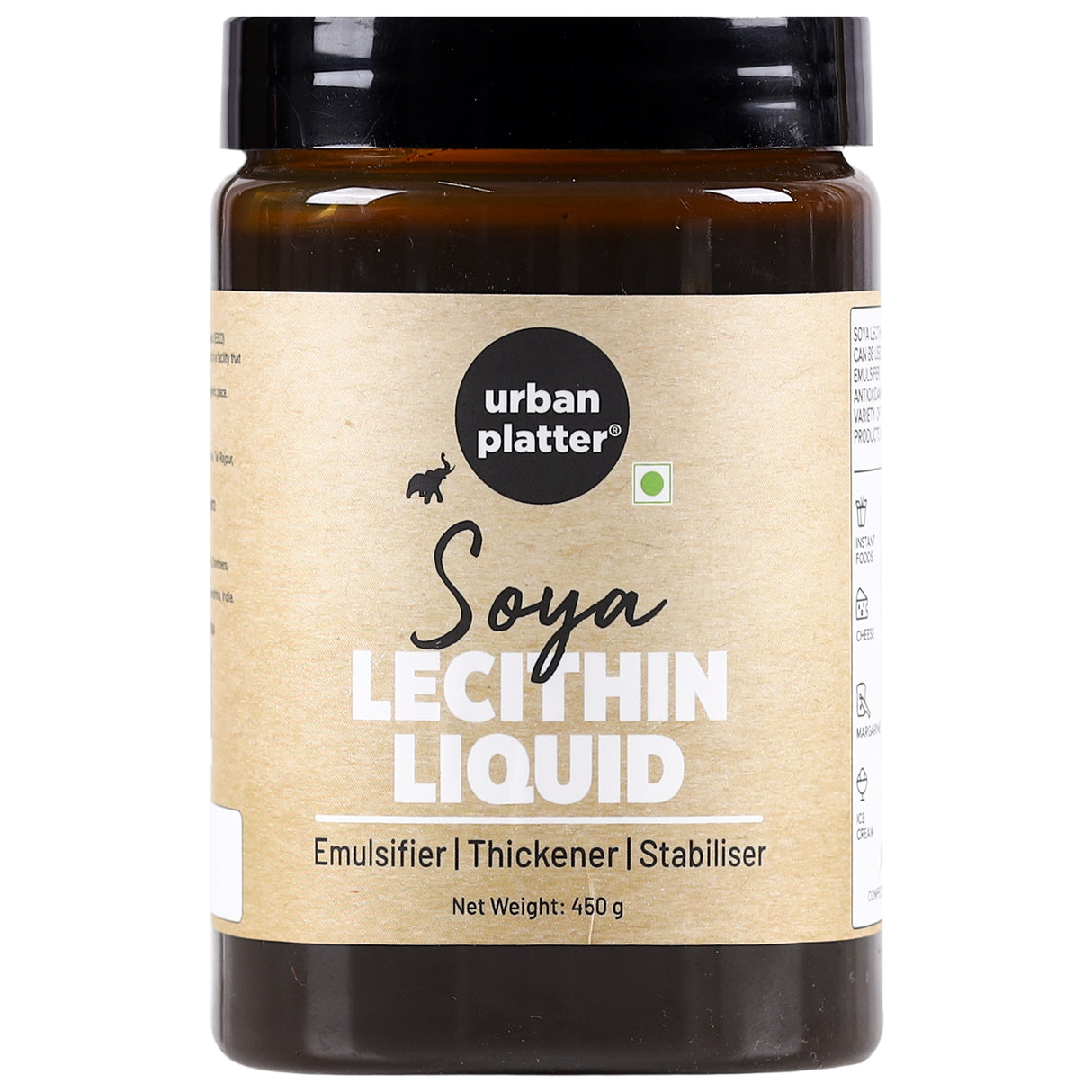 Urban Platter Soy Lecithin Liquid, 450g (Soya lecithin | Emulsifier | Thickener | Stabiliser | Natural Food Additive | Add to bakery, chocolate & confectionery products)