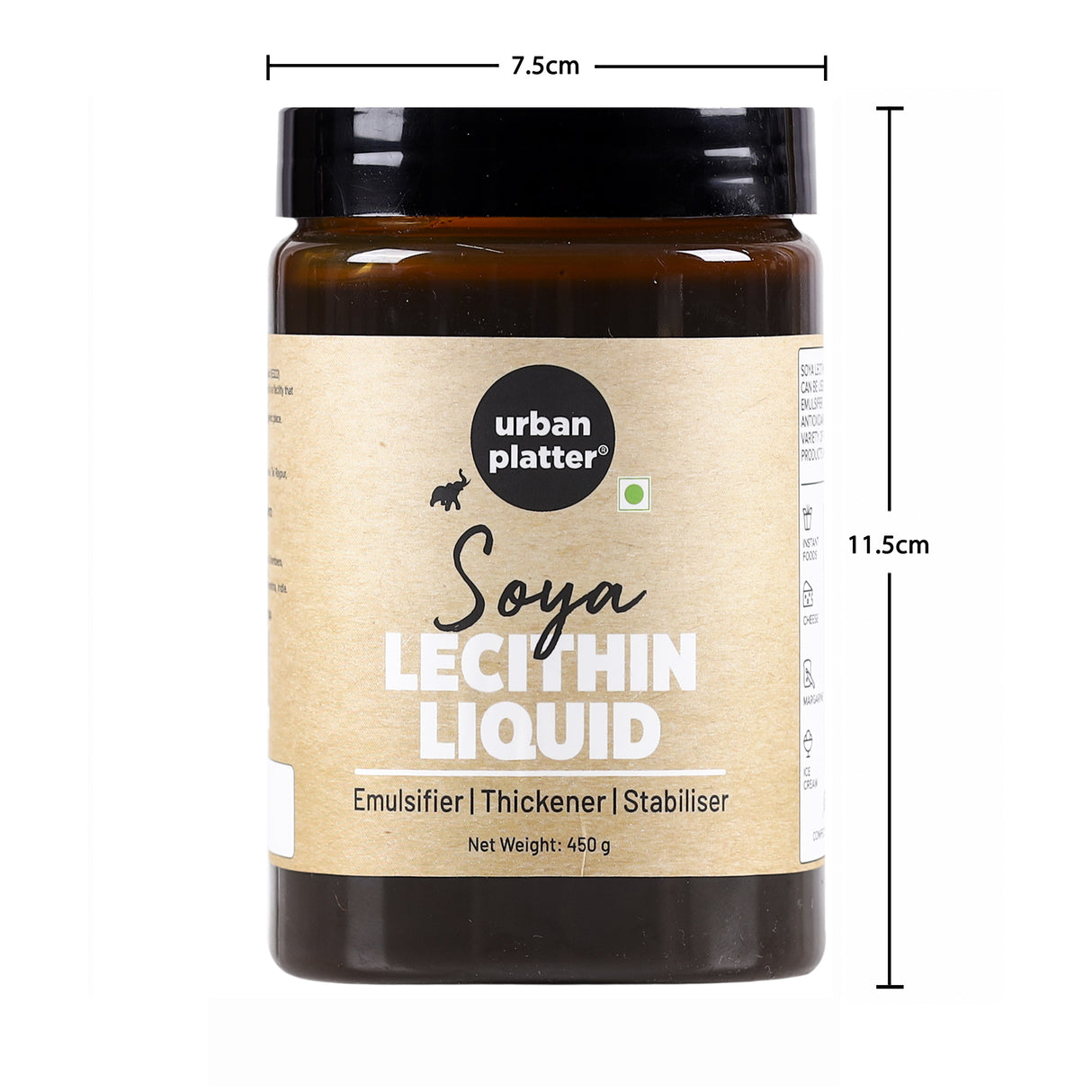 Urban Platter Soy Lecithin Liquid, 450g (Soya lecithin | Emulsifier | Thickener | Stabiliser | Natural Food Additive | Add to bakery, chocolate & confectionery products)