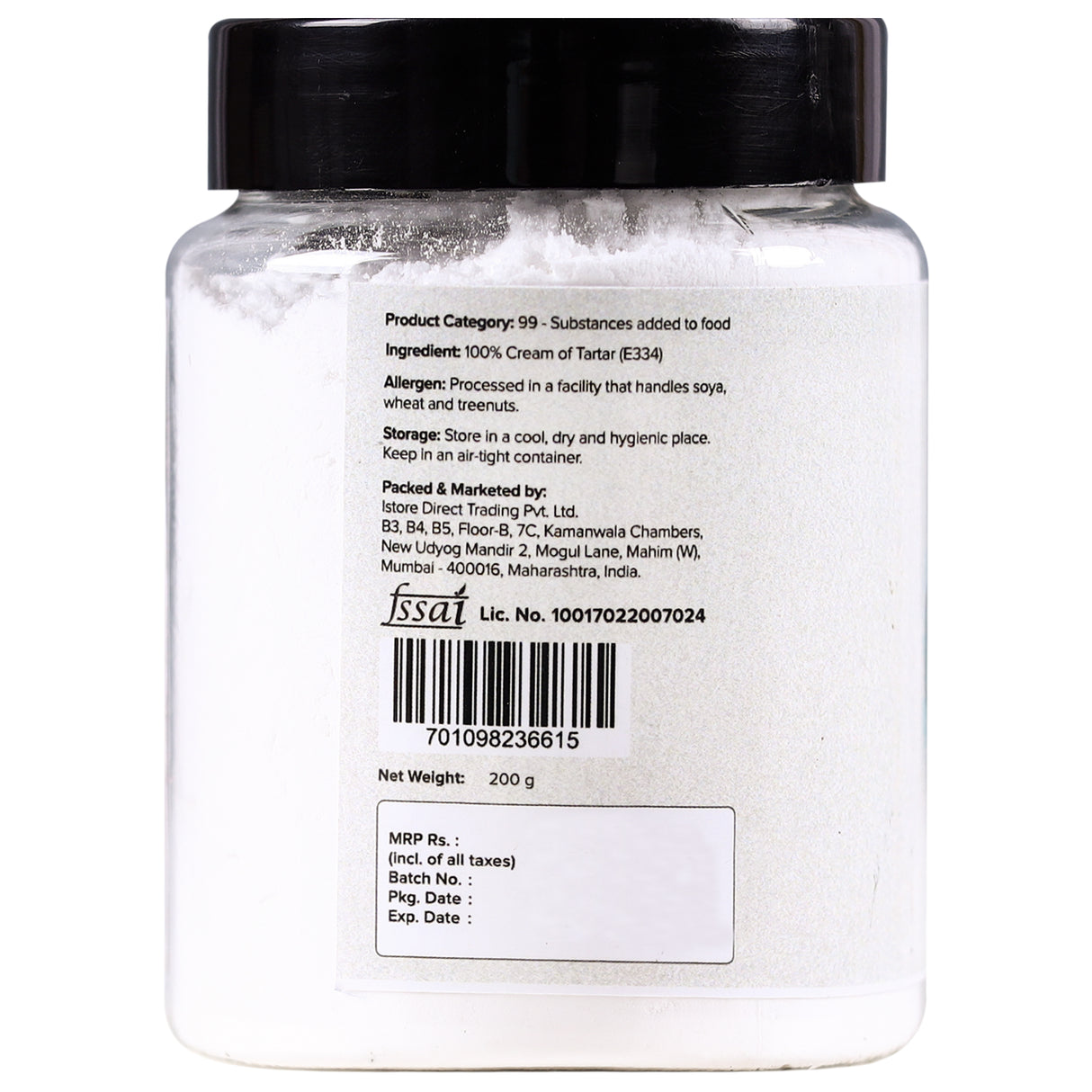 Urban Platter Cream of Tartar Powder, 200g