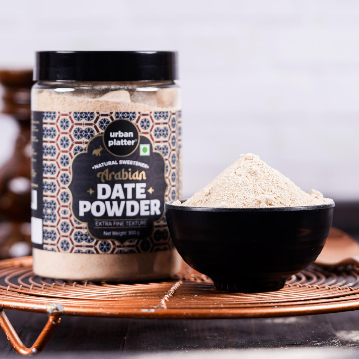 Urban Platter Dried Date Powder, 300g (Super-Fine Kharek Powder | Perfect Sweetener | Free-flowing | Date Sugar)