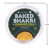 Urban Platter Baked Coriander Chilli Bhakri, 200g (Wheat Free, Traditional Gujarati Snack)