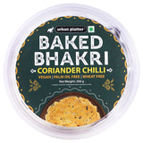 Urban Platter Baked Coriander Chilli Bhakri, 200g (Wheat Free, Traditional Gujarati Snack)