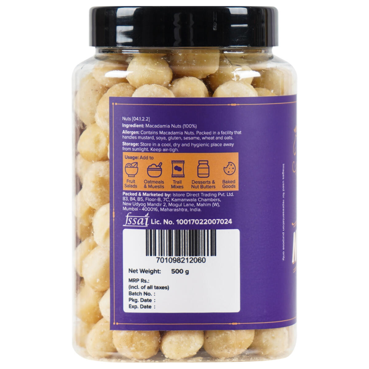 Urban Platter Bold and Exotic Macadamia Nuts, 1kg [500g * 2] (Grade A, Premium Quality, Crunchy, perfect for guilt-free snacking)