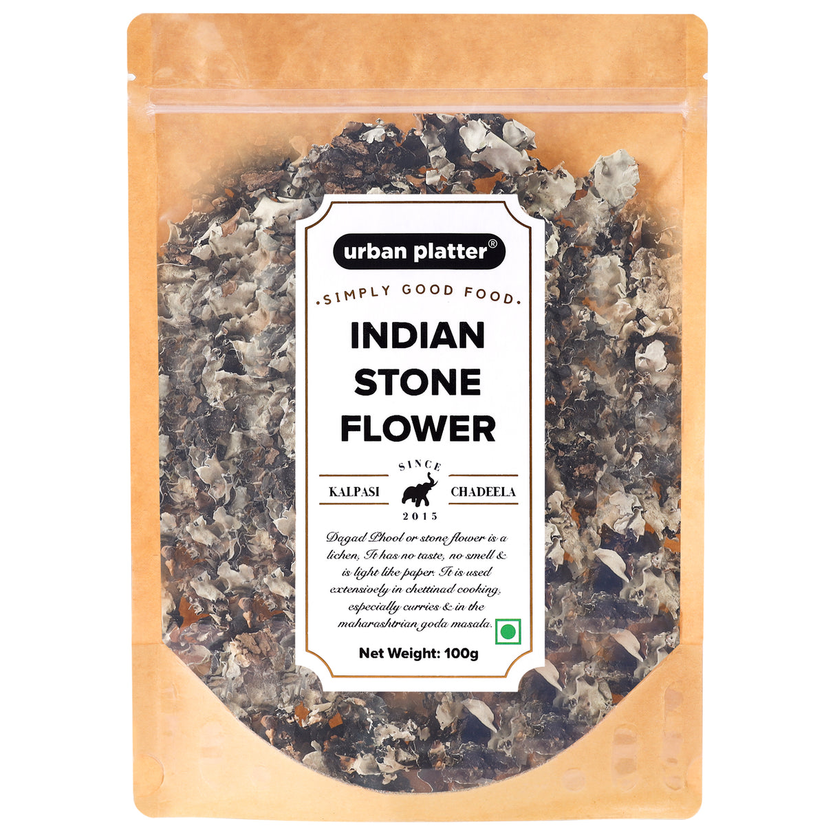 Urban Platter Indian Stone Flower Spice (Dagad Phool / Kalpasi), 100g