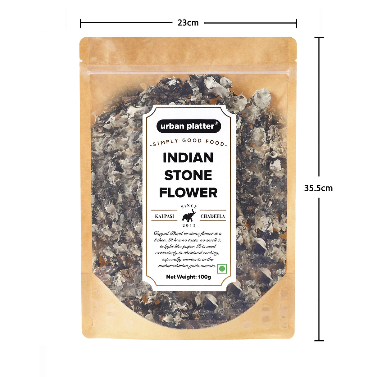 Urban Platter Indian Stone Flower Spice (Dagad Phool / Kalpasi), 100g