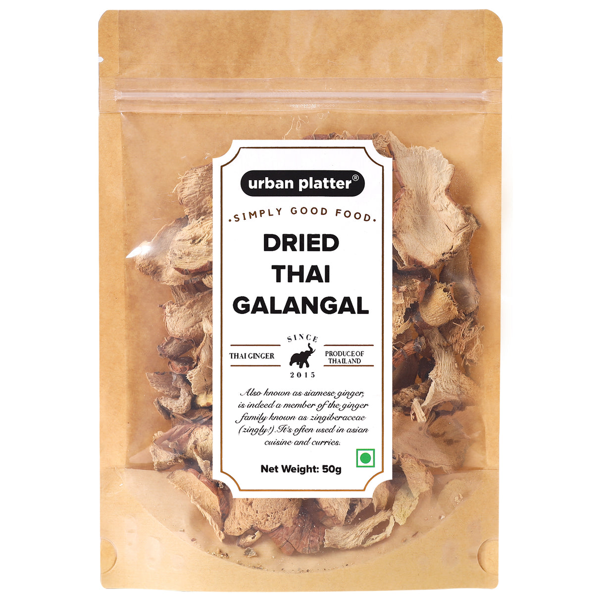 Urban Platter Dried Galangal (Thai Ginger), 50g