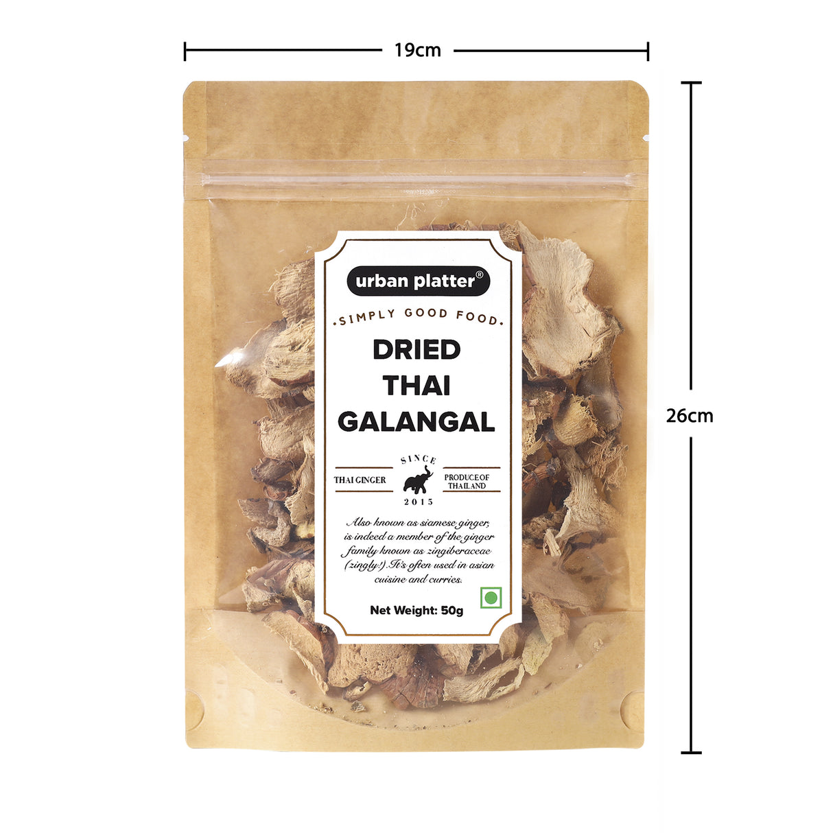 Urban Platter Dried Galangal (Thai Ginger), 50g