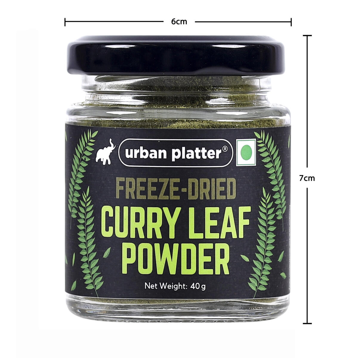 Urban Platter Freeze Dried Curry Leaf Powder, 40g (Easy to Use | Fine Ground | Add to smoothies, buttermilk, herbal drinks)