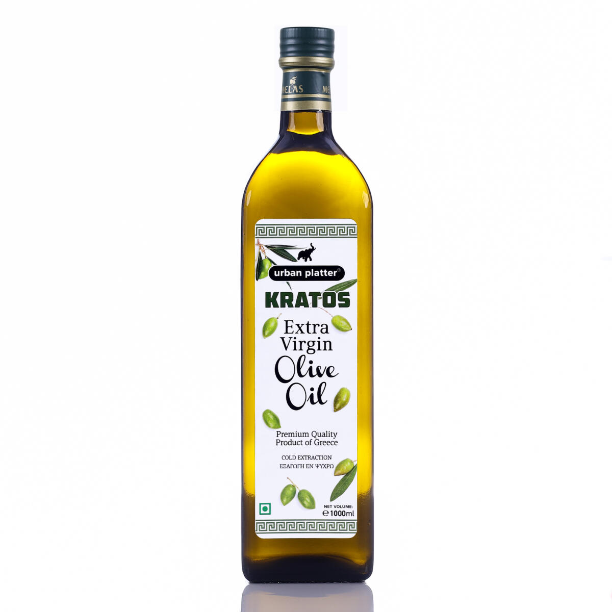 Urban Platter Kratos Cold Pressed Extra Virgin Olive Oil, 1 Litre (Made in Greece)