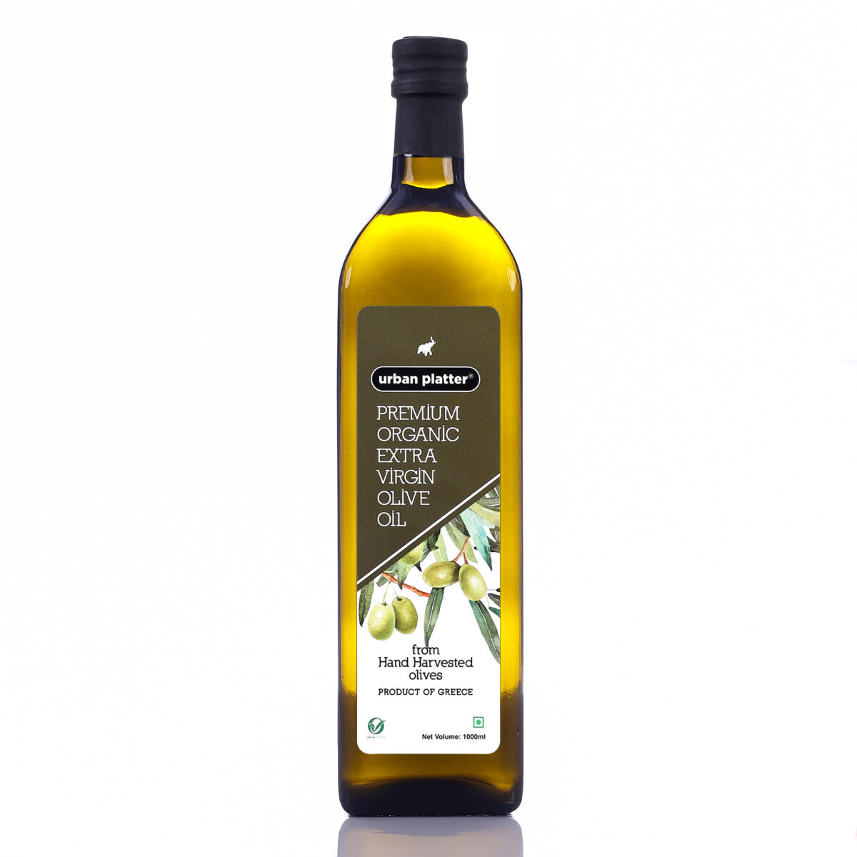 Urban Platter Premium Extra Virgin Olive Oil, 1000ml [Hand Harvested Olives, Imported, Product Of Crete, Greece]