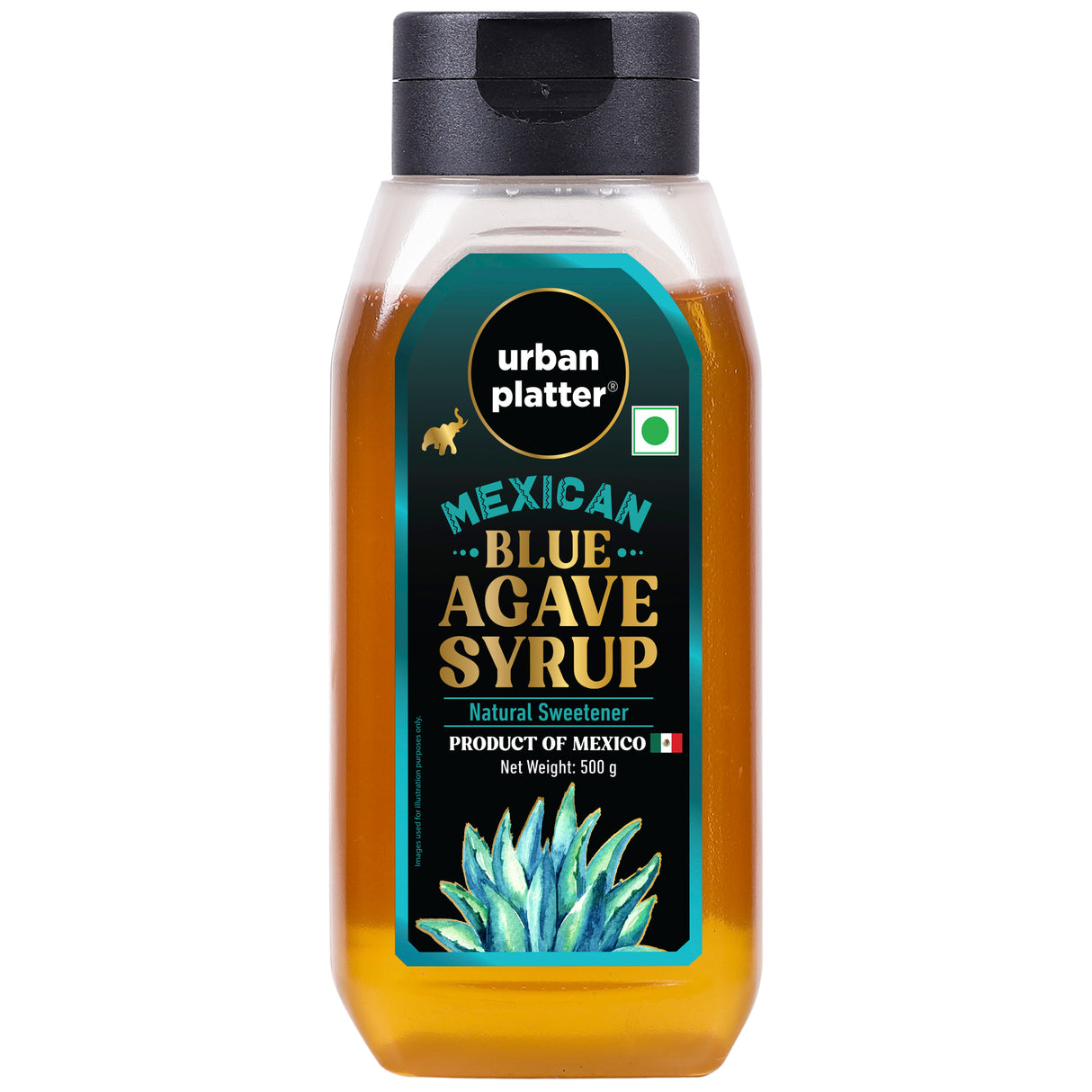 Urban Platter Mexican Blue Agave Syrup, 500g (Plant-Based Sweetener | Low Glycemic Index | Additive-Free)